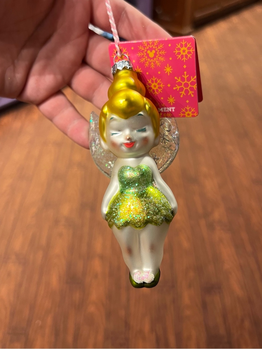 Disney Parks 2026 Tinker Bell Peter Pan Glass Blown Ornament NEW